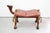 Vintage Egyptian Camel Saddle Stool in Leather and Wood, 1950s For Sale - Image 11 of 11