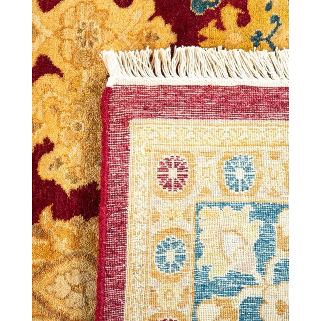2000 - 2009 Mogul, One-of-a-Kind Hand-Knotted Area Rug in Red, 6' 1" x 8' 10" For Sale - Image 5 of 8