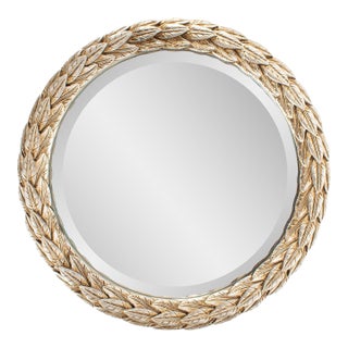 French D' Amboise Collection of Silver Petite Mirrors- Round For Sale