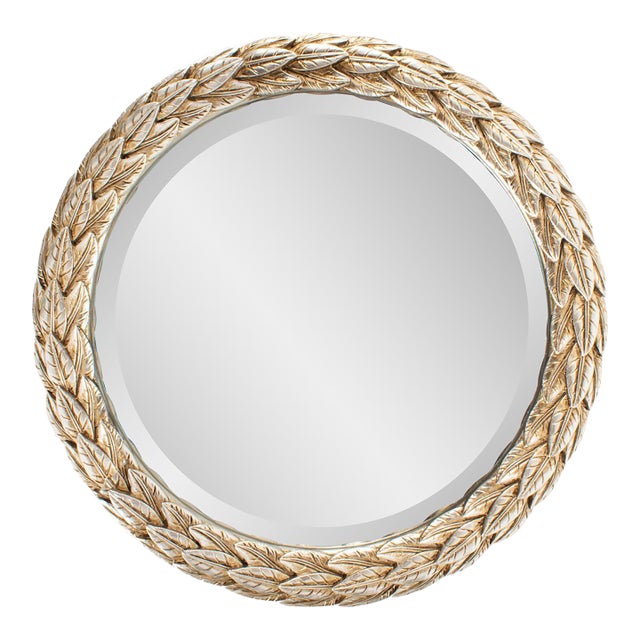 French D' Amboise Collection of Silver Petite Mirrors- Round For Sale