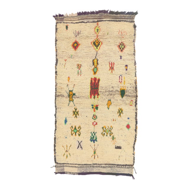 Vintage Azilal Moroccan Rug, 04'00 X 07'01 For Sale