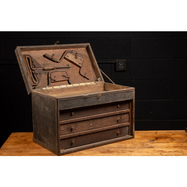 Early 20th Century Early 20th Century Tool Chest With Tools For Sale - Image 5 of 13