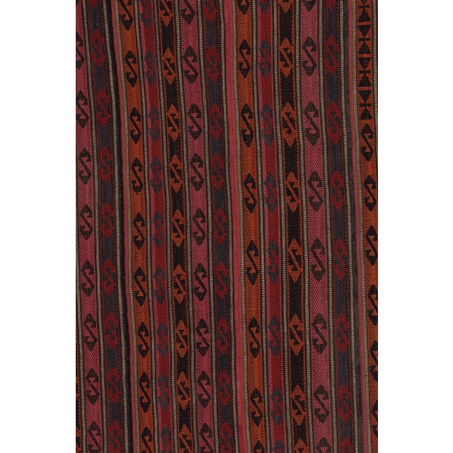Vintage Persian Kilim, Vertical Stripes With Vibrant Tribal Motifs - Rug & Kilim For Sale In New York - Image 6 of 8