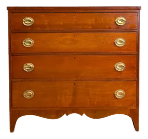 Antique Early 1800s Southern Neoclassical Mahogany Chest of Drawers, Likely Virginia