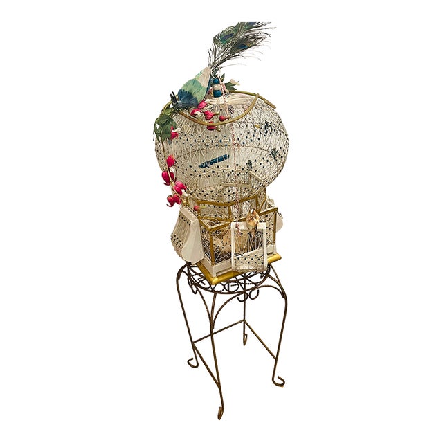 Antique Wired Bird Cage For Sale