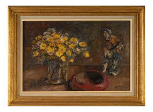 Mid 20th Century, Bouquet of Flowers, Oil on Canvas