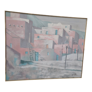 Large Santa Fe Style Painting by Lee Reynolds