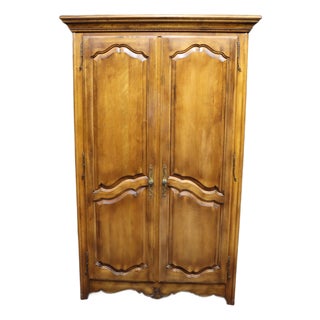 Ethan Allen Cherry French Provincial Linen Press Armoire For Sale