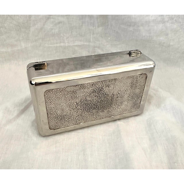 Metal Vintage Silverplate Jewelry Box For Sale - Image 7 of 7