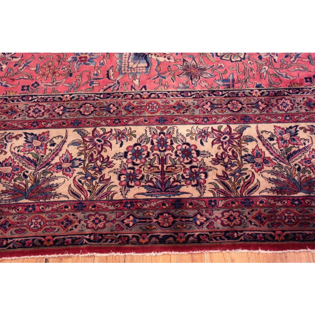 Early 20th Century Nazmiyal Collection Large Antique Persian Kashan Rug For Sale - Image 5 of 7