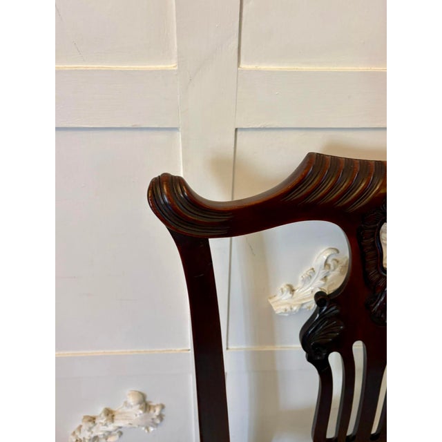 Antique Mid 19th Century Irish Carved Mahogany Dining Chairs with Carvers and Ball & Claw Feet, 1850s, Set of 10 For Sale - Image 18 of 18
