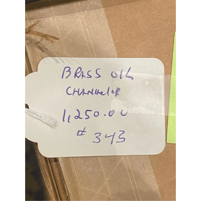 Mid 20th Century Vintage Brass Oil Chandelier Eletrified Colonial Lantern For Sale - Image 5 of 6