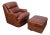 Whittemore-Sherrill Leather Lounge Chair With Ottoman For Sale