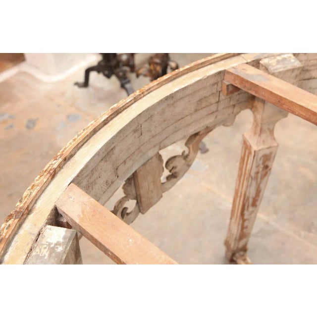 Beige 19th C ItalianDemilune Console For Sale - Image 8 of 13