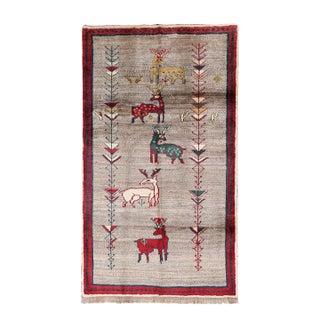 Pasargad DC Gray Color Hand Knotted Shiraz Rug For Sale