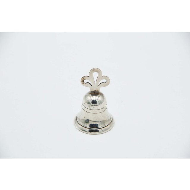 Plain Silver Bell with Simple Reliefs For Sale - Image 3 of 3