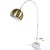 Contemporary Mid-Century Brass Arc Floor Lamp with Marble Base For Sale - Image 3 of 8