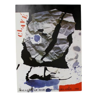 Lithographic Poster by Antoni Clavé for Sala Gaspar, 1981 For Sale