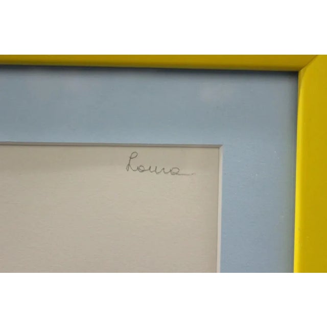 "Nina Ricci 'Capucine' 68" Watercolor Fashion Plate For Sale - Image 4 of 5