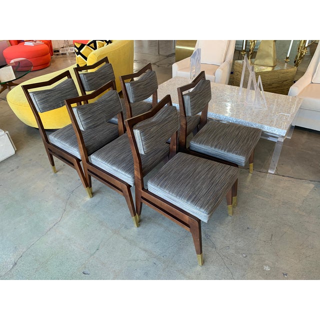 Set of Six Custom Made Dining Chairs Chairish