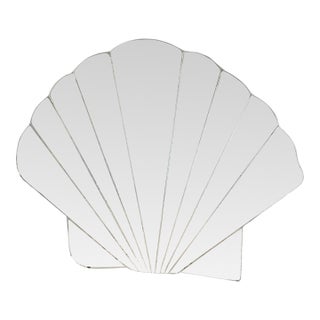 1930s Art Deco Sea Shell Shaped Wall Mirror Vintage Nautical For Sale