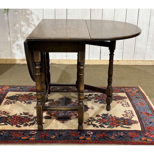 Vintage Oak Gateleg Table, 1950s For Sale - Image 3 of 11