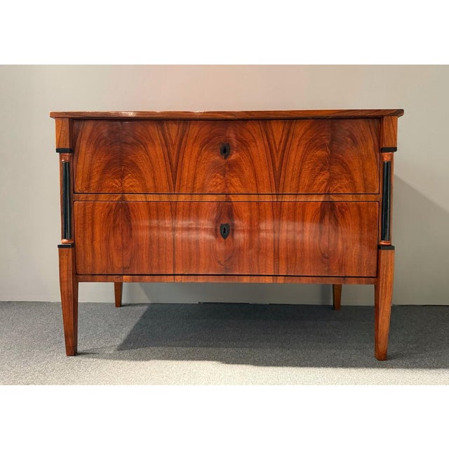 Black Biedermeier Chest of Drawers in Walnut For Sale - Image 8 of 8