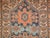 Persian Antique Malayer Area Rug, Hand-Knotted Wool, Geometric Pattern, 4x6, Ivory & Navy For Sale - Image 3 of 18