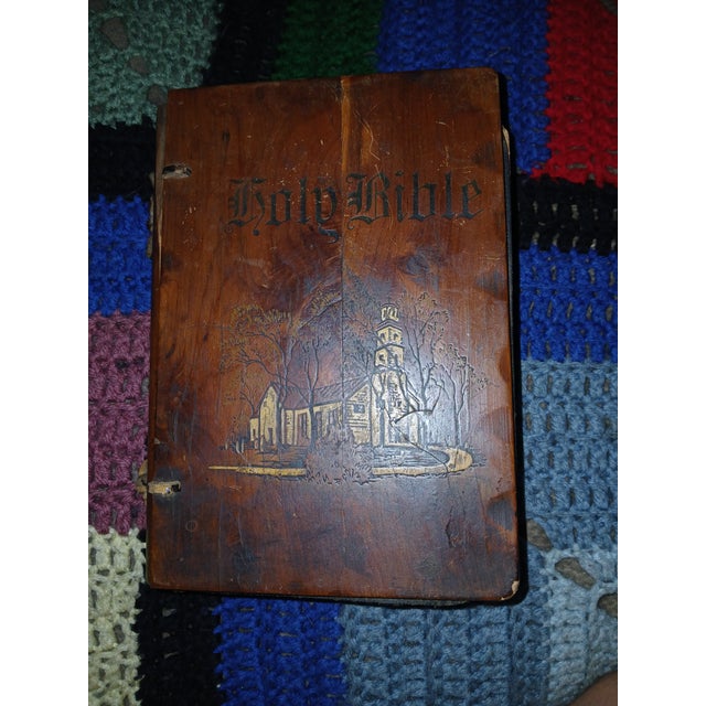 vintage leather/wooden Bible