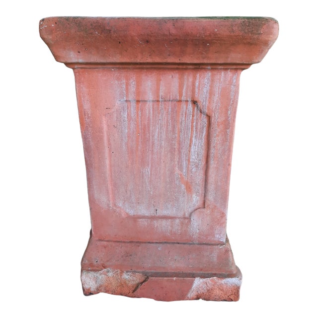 Vintage Italian Terracotta Pedestal For Sale