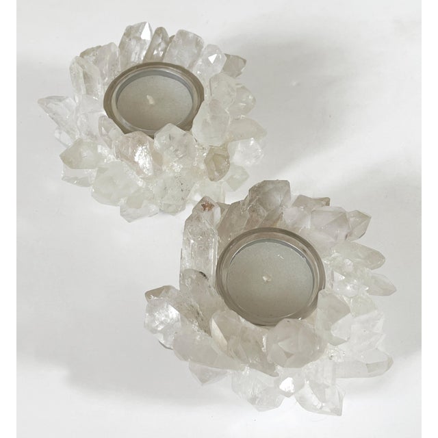 Kathryn McCoy Brazilian Clear Quartz Petite Votives- A Pair ($465/Each $930 Retail) For Sale - Image 12 of 12