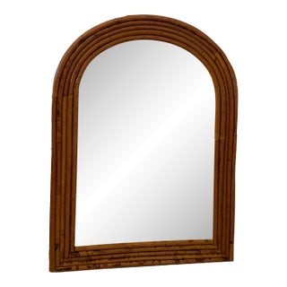 Vintage Pencil Reed Wall Mirror For Sale