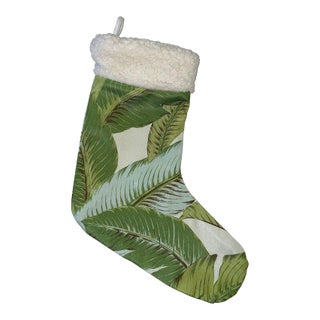 1970s Tropical Print Holiday Stocking For Sale