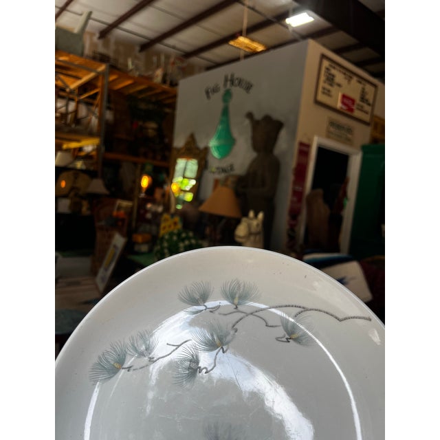 1970s Pair of Ceramic Mikasa Pine Plates For Sale - Image 5 of 5