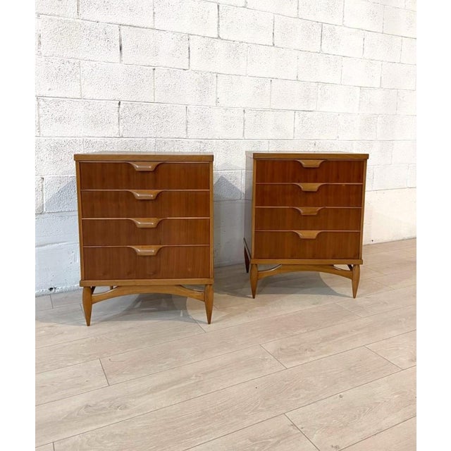 Walnut Chests of Drawers from La Permanente Mobili Cantù, 1950s, Set of 2 For Sale - Image 9 of 9