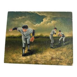 20th Century Baseball Painting For Sale