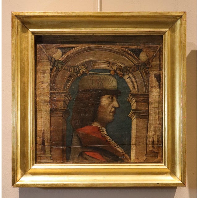 Bonifacio Bembo Seguace, Pair of Panels of Saint Sebastian Guerriero, 1620, Oil on Board For Sale - Image 3 of 15