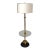 1970s Laurel Lamp Company Round Glass Side Table Floor Lamp Shade American, Unsigned For Sale