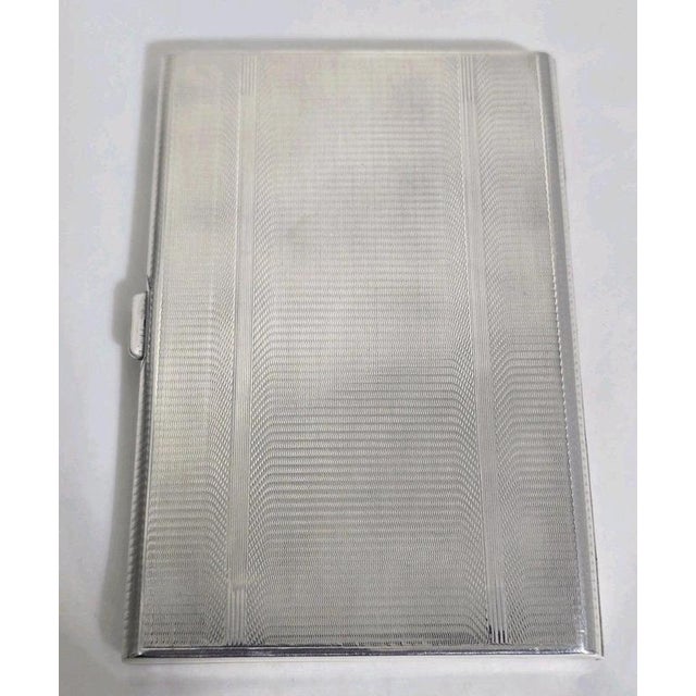 Art Deco Sterling Silver Cigarette Case by John Henry Wynn, 1939 For Sale - Image 15 of 18