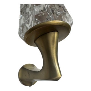 Pair of 1970s French Crystal Othr Mid Century Wall Lamps For Sale