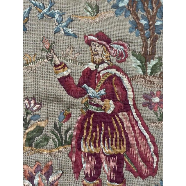 Vintage Medieval French Aubusson Style Jacquard Tapestry, 1950s For Sale - Image 10 of 18