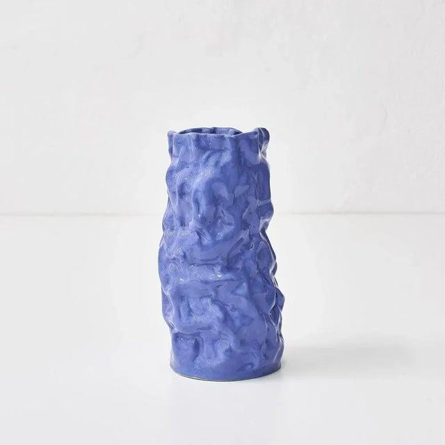 Wrinkled Blue Vase by Siup Studio Dimensions: D8 x H16cm Materials: Ceramics Siup is a small design studio based in...