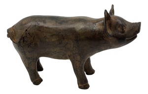 Pierre Chenet, Pig with Brown Patina, 2000s, Bronze