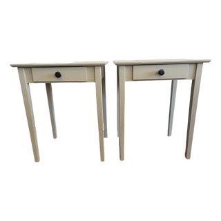 Crate & Barrel Shaker Style End/Bedside Tables For Sale