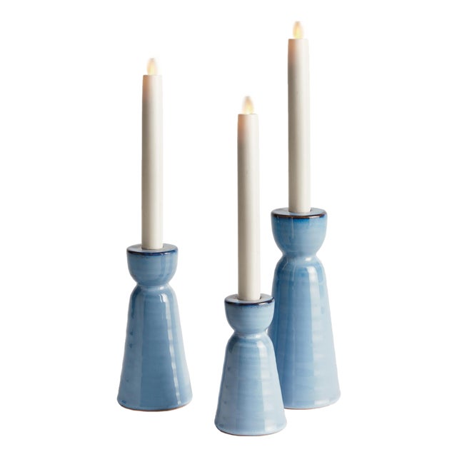 Libbey Taper Holders, Set Of 3 For Sale