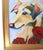 Colorful impressionist Collie Dog painting on stretched artist canvas. Signed by the talented artist "Franccesca Garcia"...