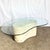 This striking postmodern coffee table blends sculptural artistry with organic elegance. Its biomorphic kidney-shaped stone...