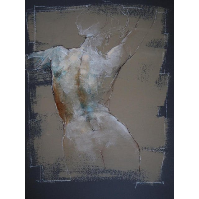 Michal Bajsarowicz, Female Nude in Grey Colours, 2026, Ink & Pastel on Paper For Sale - Image 6 of 6