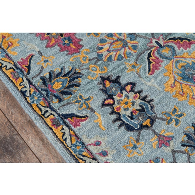 Traditional Ibiza Blue Hand Tufted Area Rug 2'3" X 7'10" Runner For Sale - Image 3 of 7