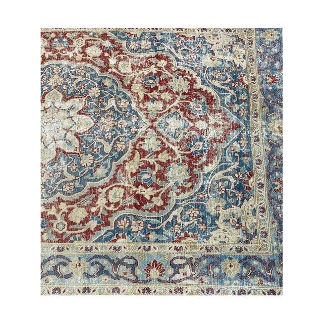 1940s Vintage Persian Tabriz Area Rug 6 X 10 For Sale - Image 12 of 12